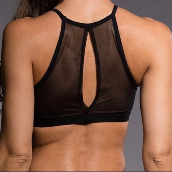 NEW! Onzie mesh high neck sports bra black small - Picture 2 of 2